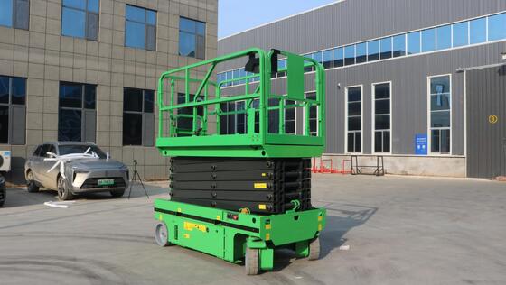 Mua Xe nâng cắt kéo điện tự hành màu xanh lá cây với chiều cao 5.8m-13.8m online manufacture