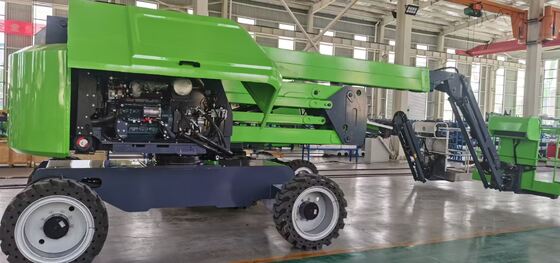 comprar Plataforma elevadora telescópica con brazo articulado eléctrico de 300 kg de carga, verde online manufacture